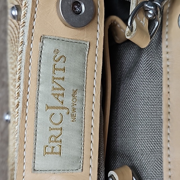 Eric Javits Tan Straw Shells Purse Handbag 13" x 13" - Picture 7 of 8